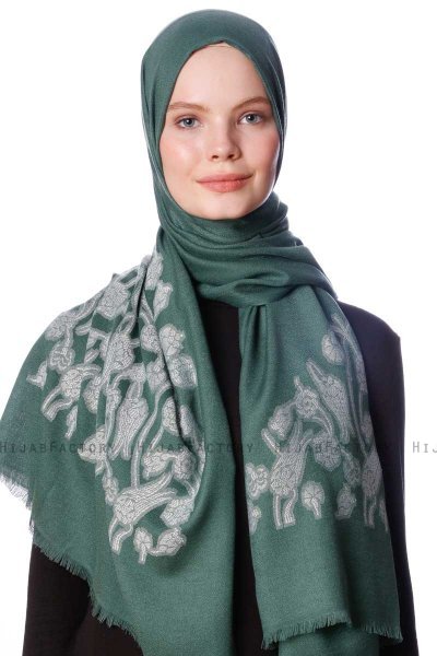 Roshan - Mörkgrön Hijab - Özsoy