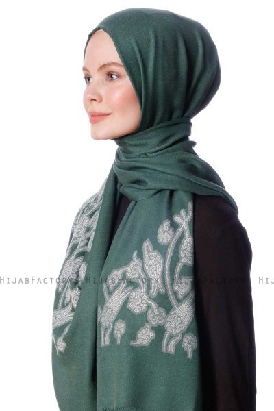 Roshan - Mörkgrön Hijab - Özsoy