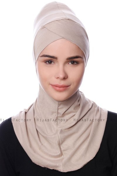 Safiye - Ljus Taupe Ninja Underslöja - Ecardin