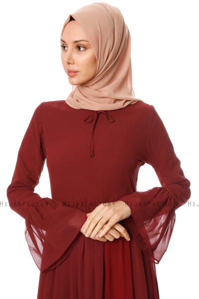 Samiya - Bordeaux Chiffon Klänning - Burun