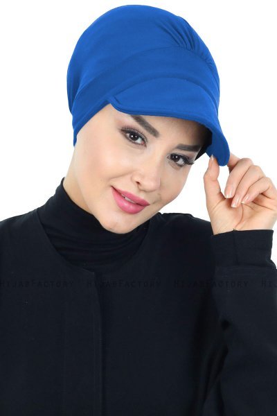 Sandra - Blå Bomull Turban - Ayse Turban