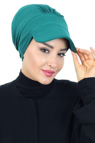 Sandra - Mörkgrön Bomull Turban - Ayse Turban