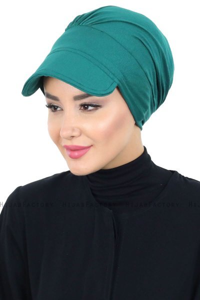 Sandra - Mörkgrön Bomull Turban - Ayse Turban