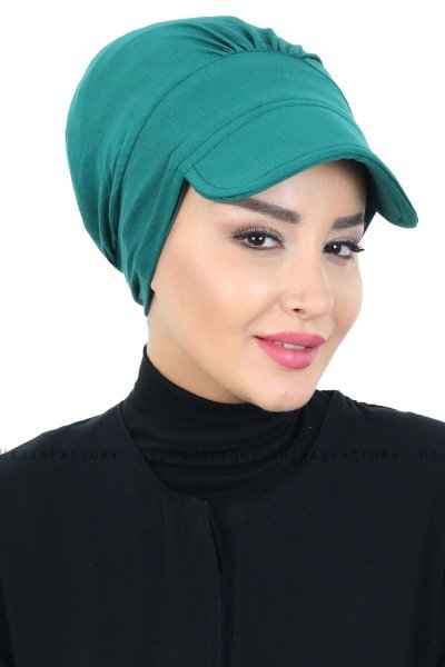 Sandra - Mörkgrön Bomull Turban - Ayse Turban