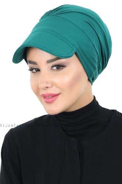 Sandra - Mörkgrön Bomull Turban - Ayse Turban