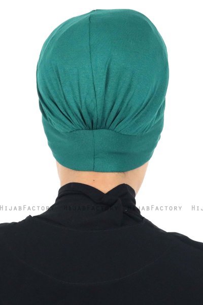 Sandra - Mörkgrön Bomull Turban - Ayse Turban