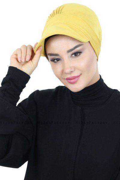 Sandra - Senapsgul Bomull Turban - Ayse Turban