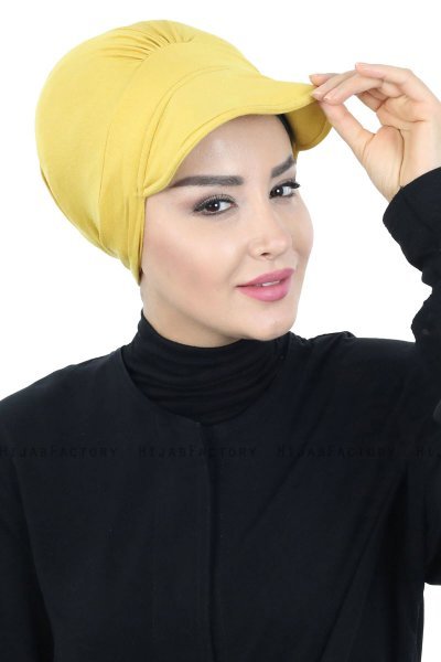 Sandra - Senapsgul Bomull Turban - Ayse Turban
