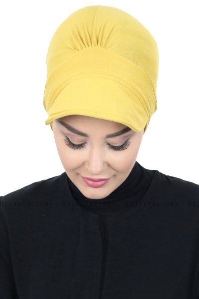Sandra - Senapsgul Bomull Turban - Ayse Turban