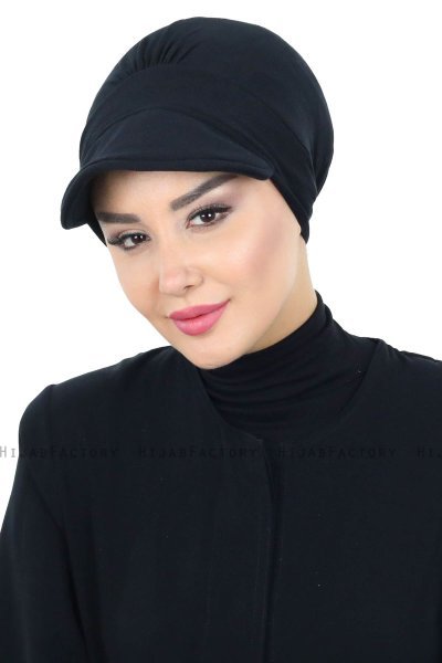 Sandra - Svart Bomull Turban - Ayse Turban