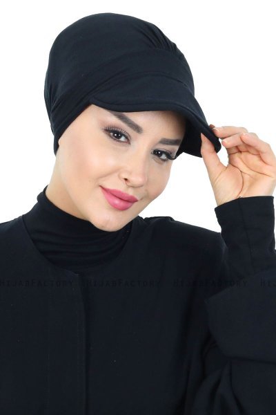 Sandra - Svart Bomull Turban - Ayse Turban