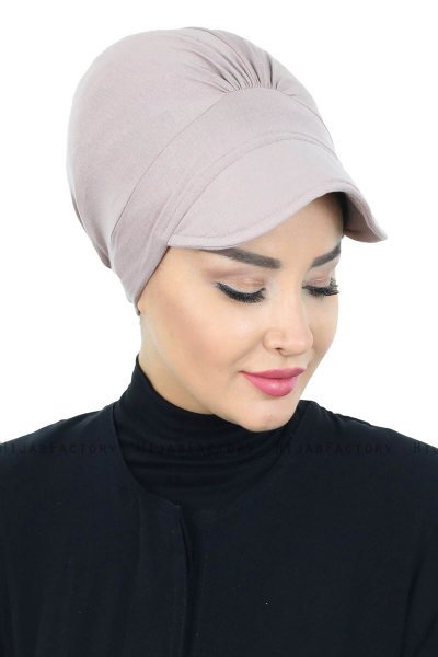 Sandra - Taupe Bomull Turban - Ayse Turban