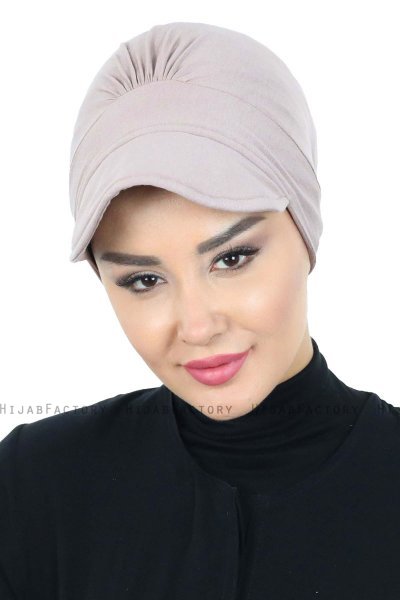 Sandra - Taupe Bomull Turban - Ayse Turban