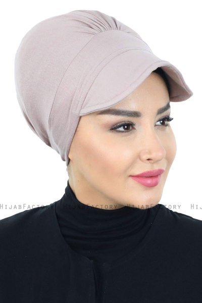 Sandra - Taupe Bomull Turban - Ayse Turban