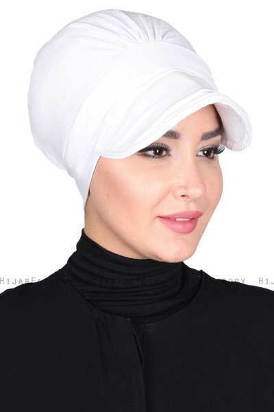 Sandra - Vit Bomull Turban - Ayse Turban