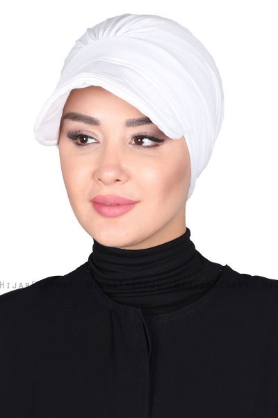 Sandra - Vit Bomull Turban - Ayse Turban