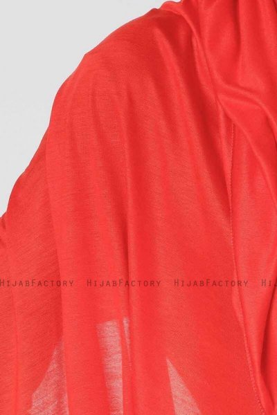 Seda Röd Jersey Hijab Sjal Ecardin 200217e