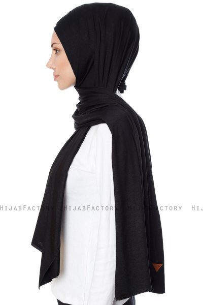Seda - Svart Jersey Hijab - Ecardin