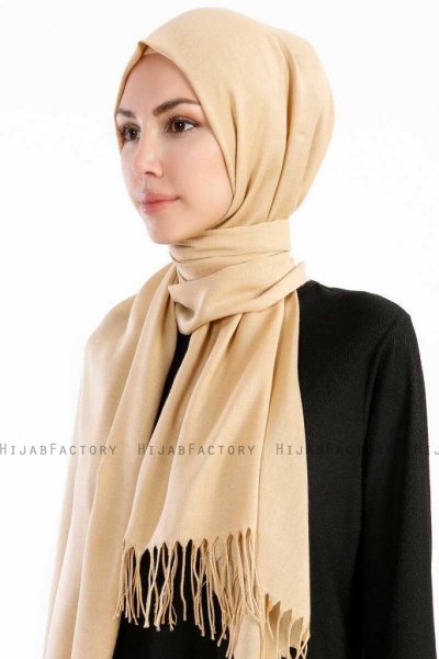 Selin Beige Pashmina Hijab Sjal Özsoy 160226-2