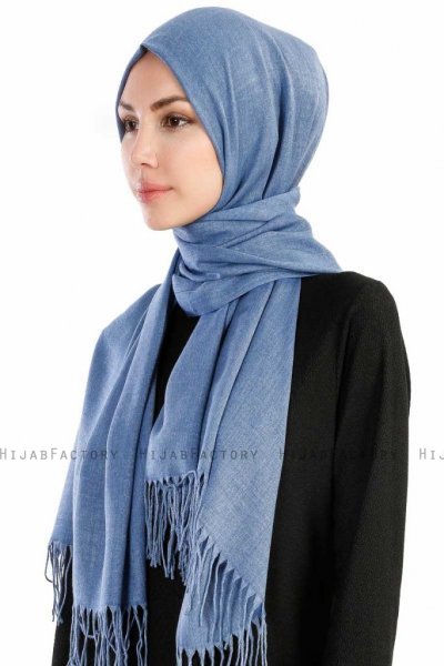 Selin Indigo Pashmina Hijab Sjal Özsoy 160243-2