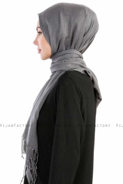 Selin Mörkgrå Pashmina Hijab Sjal Özsoy 160210-3