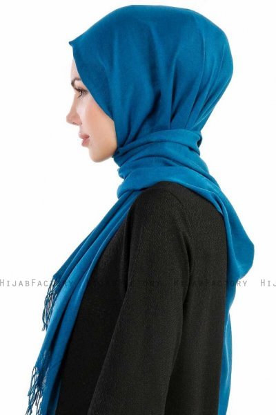Selin Petrolblå Pashmina Hijab Sjal Özsoy 160299-4