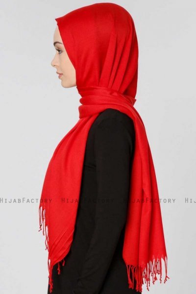 Selin Röd Pashmina Hijab Özsoy 160211d