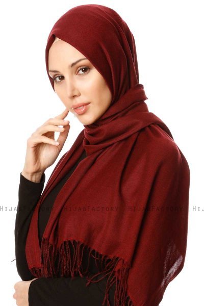 Selin - Vinröd Pashmina Hijab - Özsoy