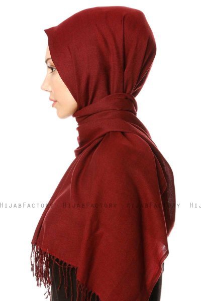Selin - Vinröd Pashmina Hijab - Özsoy