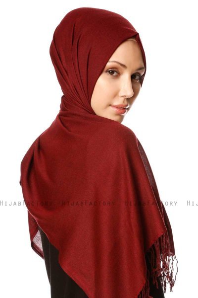 Selin - Vinröd Pashmina Hijab - Özsoy