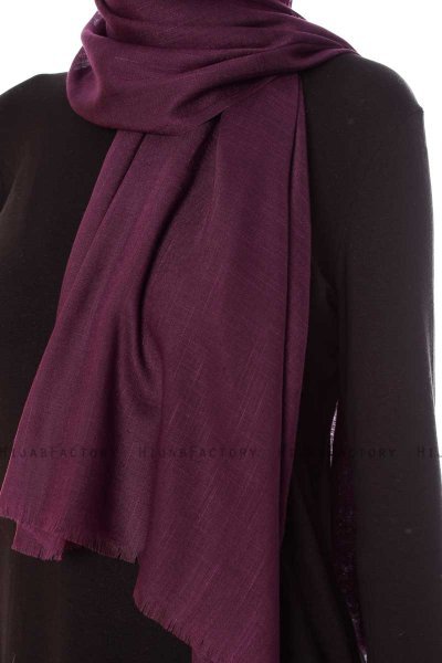 Selma - Blackberry Enfärgad Hijab - Gülsoy
