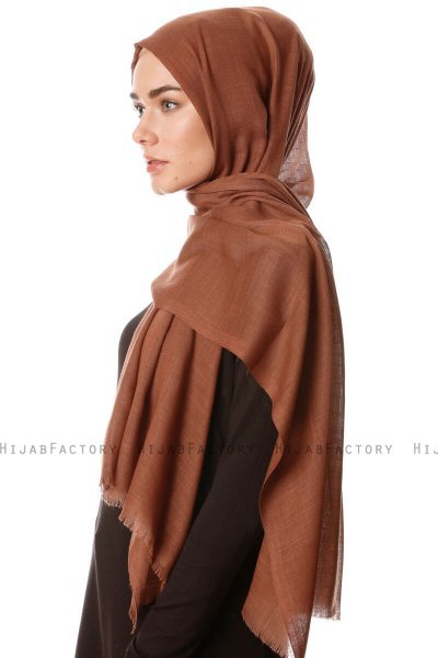 Selma - Brun Enfärgad Hijab - Gülsoy