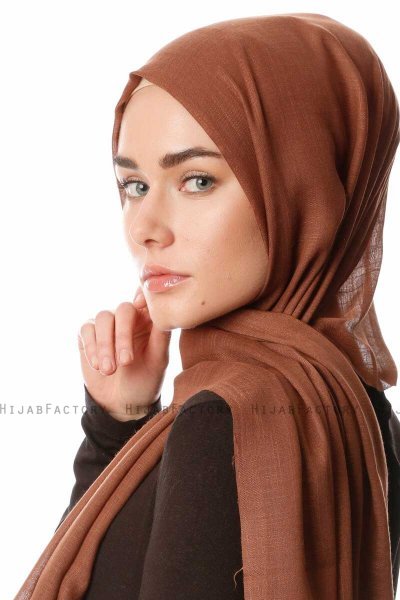 Selma - Brun Enfärgad Hijab - Gülsoy