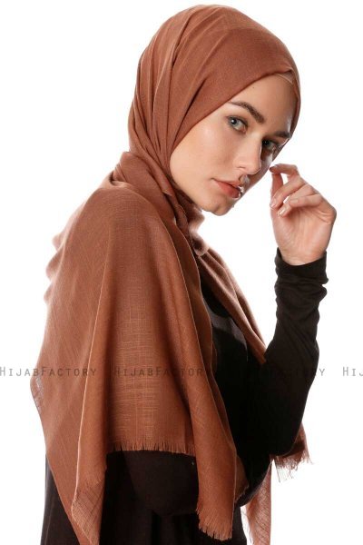 Selma - Brun Enfärgad Hijab - Gülsoy