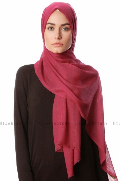 Selma - Cherry Enfärgad Hijab - Gülsoy