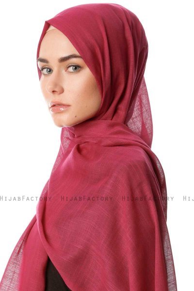 Selma - Cherry Enfärgad Hijab - Gülsoy