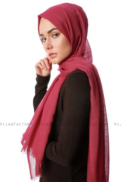 Selma - Cherry Enfärgad Hijab - Gülsoy