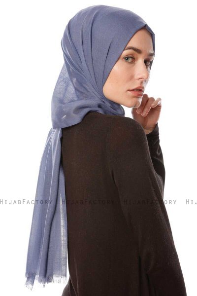 Selma - Denim Enfärgad Hijab - Gülsoy