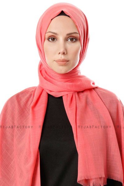 Selma - Hallonröd Enfärgad Hijab - Gülsoy