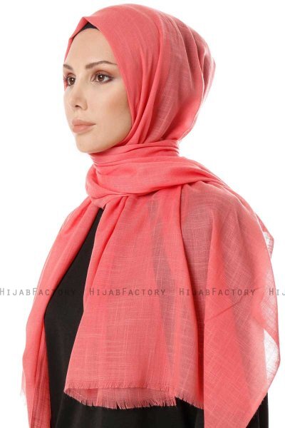 Selma - Hallonröd Enfärgad Hijab - Gülsoy