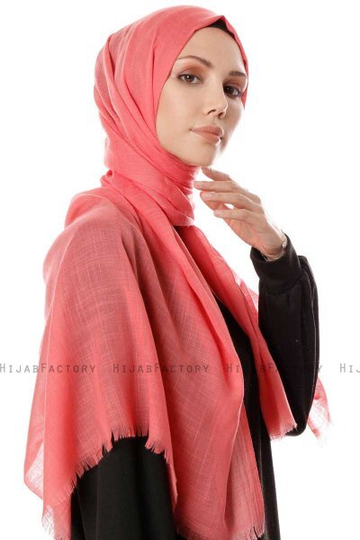 Selma - Hallonröd Enfärgad Hijab - Gülsoy