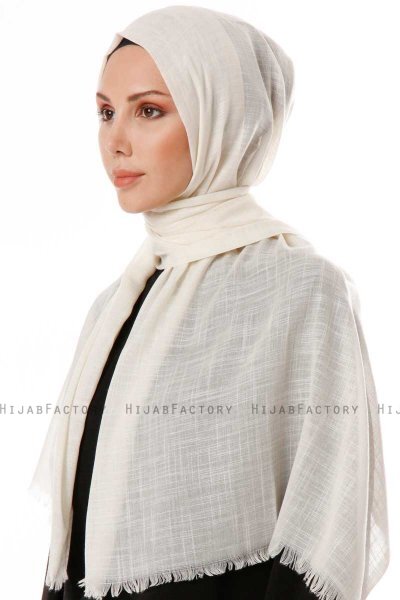 Selma - Ljus Beige Enfärgad Hijab - Gülsoy