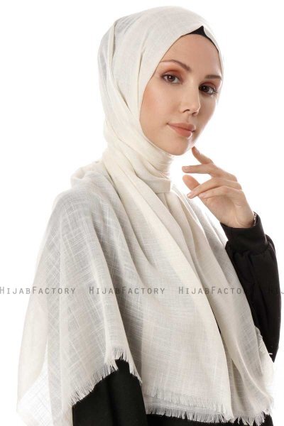 Selma - Ljus Beige Enfärgad Hijab - Gülsoy