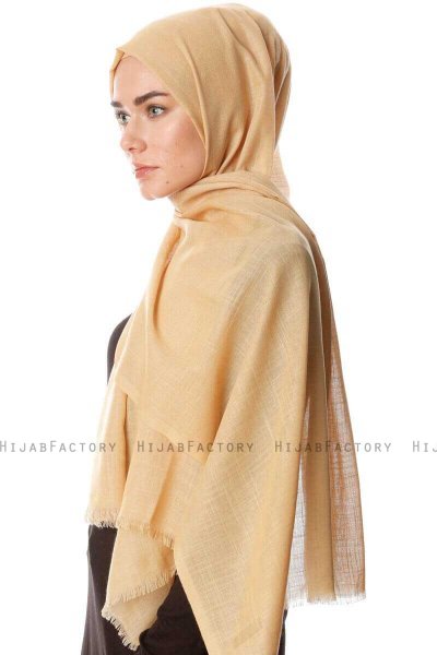 Selma - Ljus Gold Enfärgad Hijab - Gülsoy