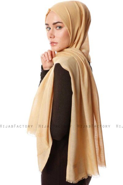 Selma - Ljus Gold Enfärgad Hijab - Gülsoy