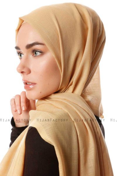 Selma - Ljus Gold Enfärgad Hijab - Gülsoy