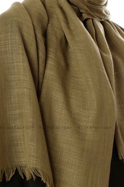 Selma - Ljus Khaki Enfärgad Hijab - Gülsoy