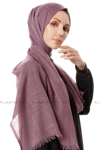 Selma - Mauve Enfärgad Hijab - Gülsoy