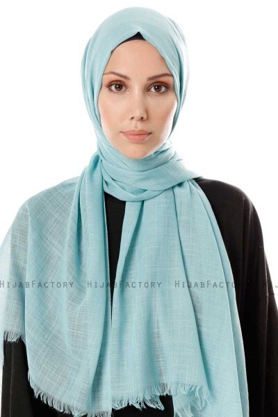 Selma - Mintgrön Enfärgad Hijab - Gülsoy