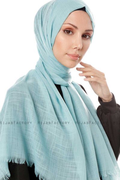 Selma - Mintgrön Enfärgad Hijab - Gülsoy